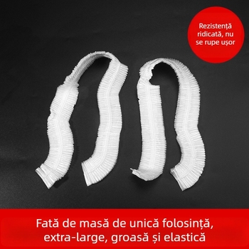 Foaie de masă de unică folosință, cu margine elastică, impermeabilă și rezistentă la ulei, din folie plastică groasă, pentru cină și banchet