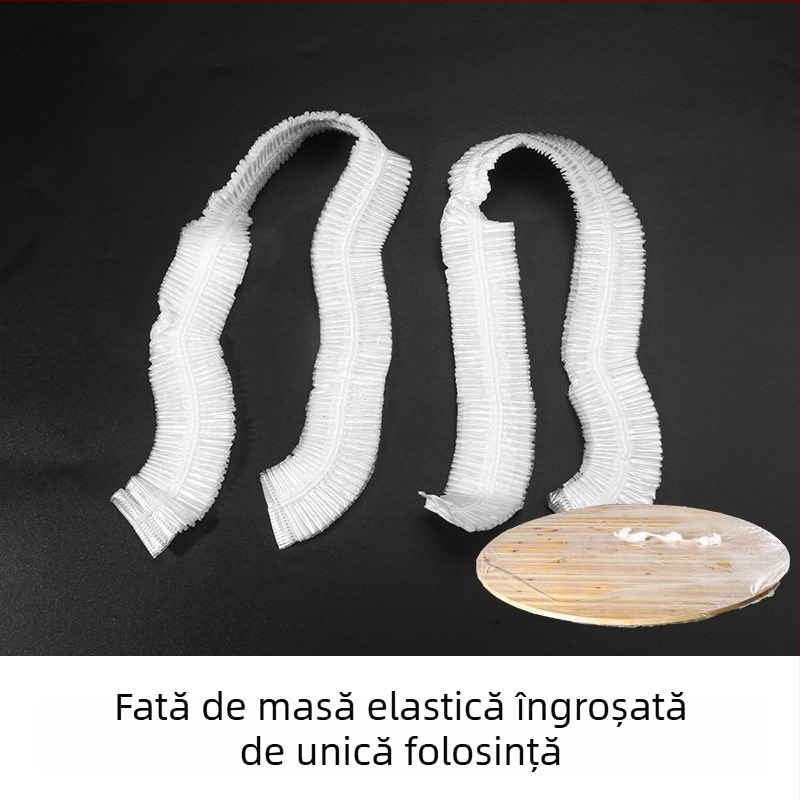Foaie de masă de unică folosință, cu margine elastică, impermeabilă și rezistentă la ulei, din folie plastică groasă, pentru cină și banchet