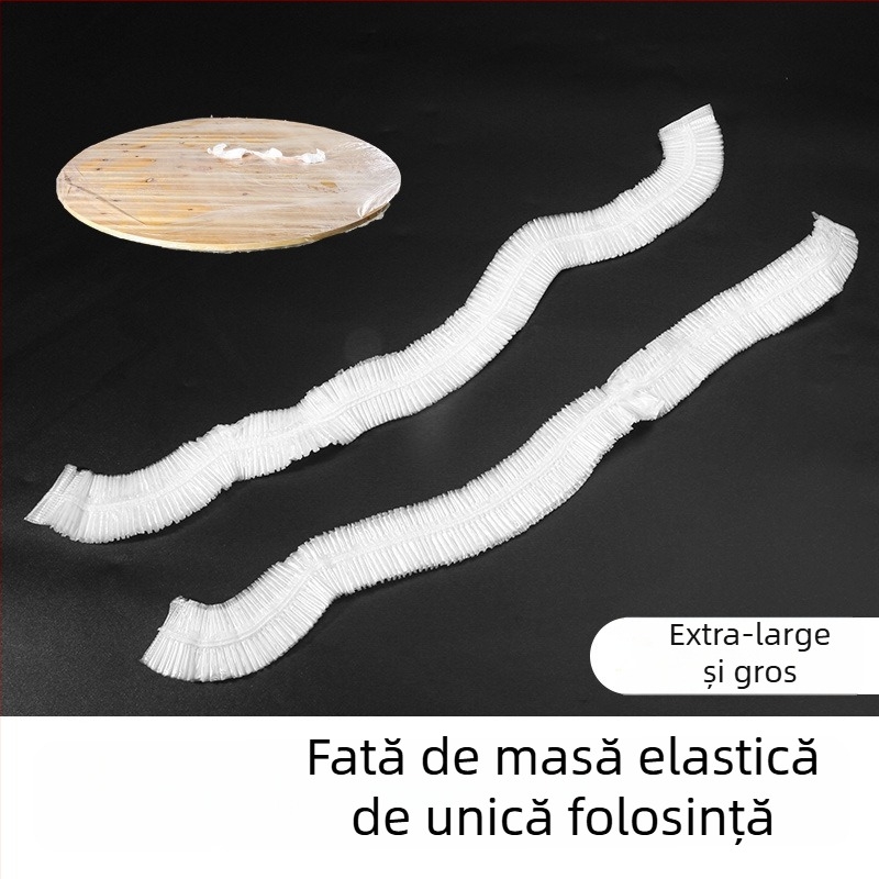 Foaie de masă de unică folosință, cu margine elastică, impermeabilă și rezistentă la ulei, din folie plastică groasă, pentru cină și banchet