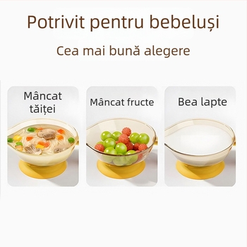 Beeshum vas de hrănire pentru bebeluși din PPSU cu bază de suction, portabil, potrivit pentru copii de peste 3 luni