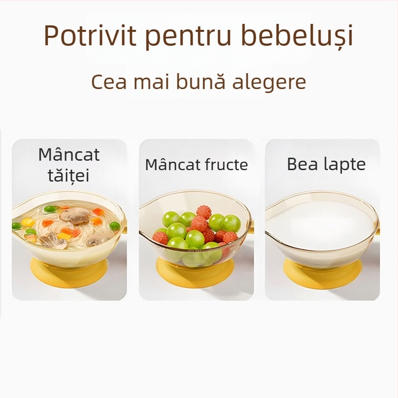 Beeshum vas de hrănire pentru bebeluși din PPSU cu bază de suction, portabil, potrivit pentru copii de peste 3 luni