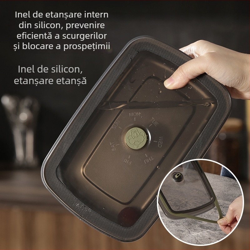 Cutie din oțel inoxidabil 304, pătrată pentru fructe și pregătire a alimentelor, depozitare în bucătărie