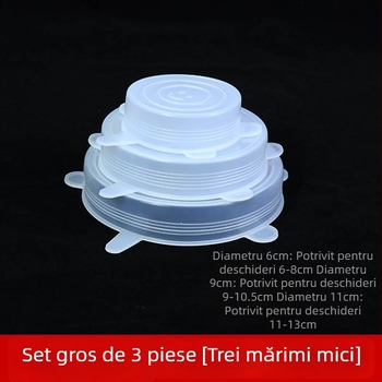 Capac extensibil din silicon pentru bol – etanș, circular, universal, uz casnic