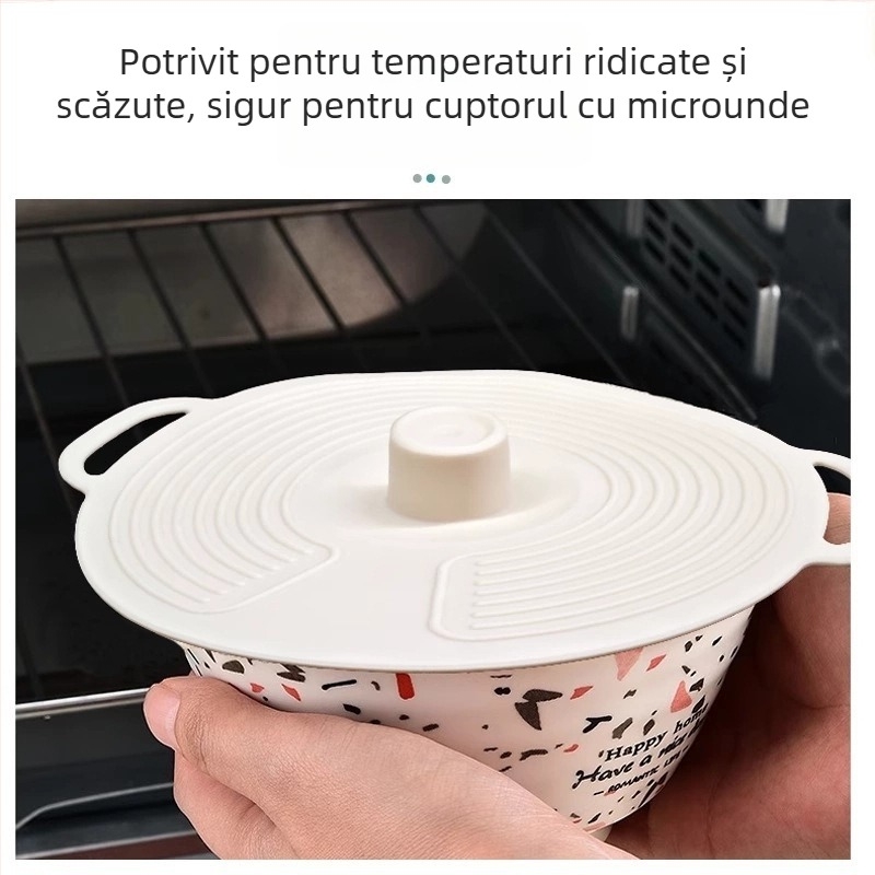 Set de capace etanșe din trei părți pentru căni și boluri, plastic alimentar, Bw, stil modern simplu