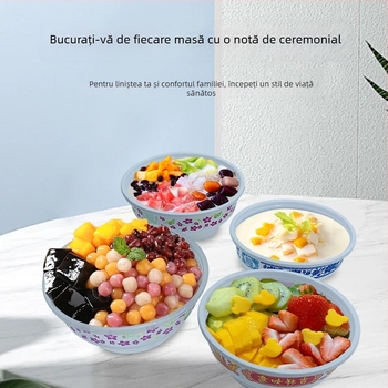 bol circular de unică folosință, din PP pentru alimente, personalizabil cu siglă, necompatibil cu cuptorul cu microunde, biodegradabil.