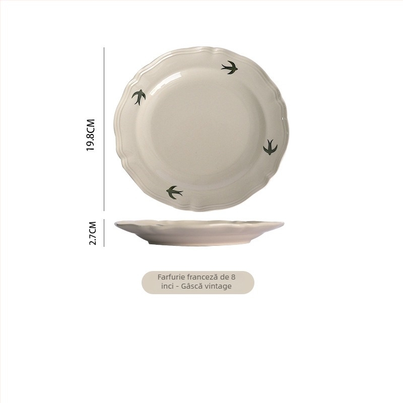 Set ceramic de bucătărie în stil japonez, model creativ sub glazură, compatibil cu microunde, design modern simplu