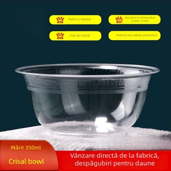 Vas de unică folosință, din plastic alimentar, cristal, personalizabil, non-degradabil