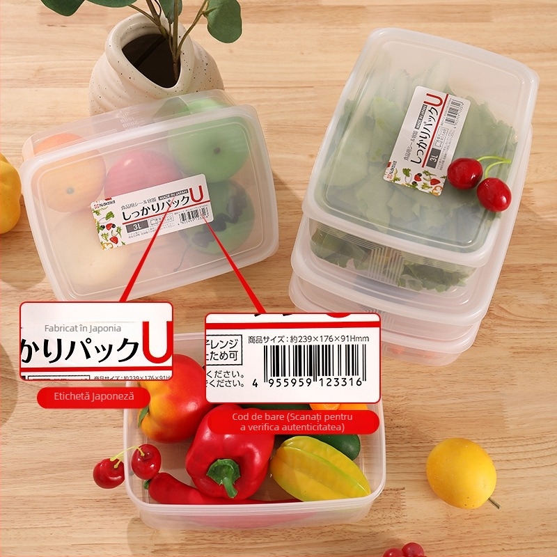 Cutie de depozitare pentru frigider, etanșă, din material PP5, cu scară de măsurare, pentru congelator, cutie de prânz, alimentație de calitate