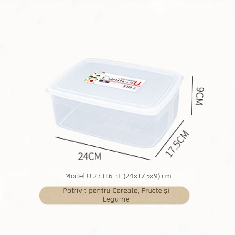 Cutie de depozitare pentru frigider, etanșă, din material PP5, cu scară de măsurare, pentru congelator, cutie de prânz, alimentație de calitate