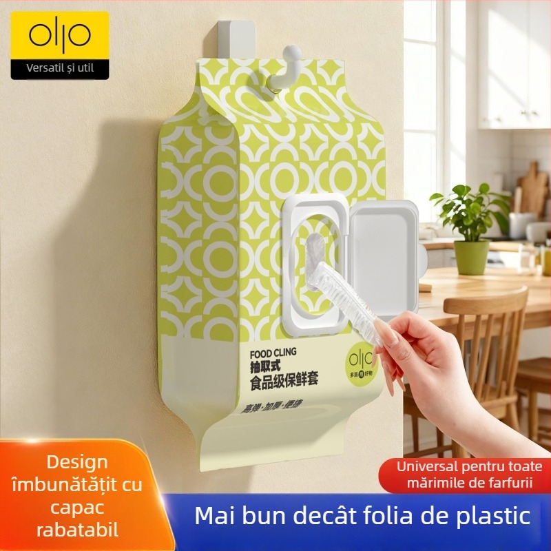 More Pie Capac detașabil pentru folie alimentară – Îngroșat și mare, protecție împotriva prafului pentru bucătăria de acasă, acoperire de unică folosință pentru folie, dimensiune mare
