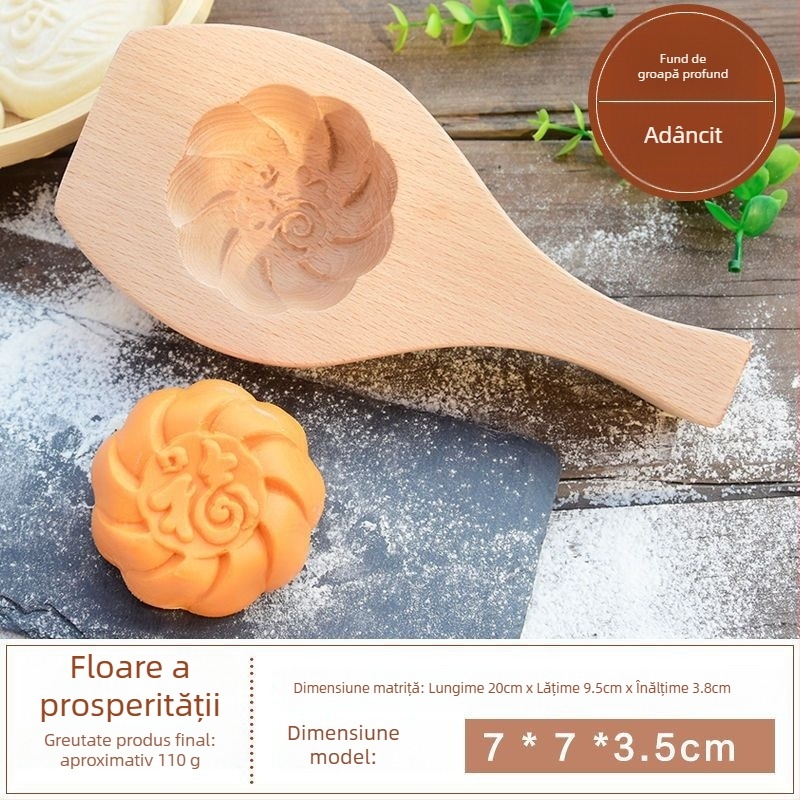 Formă circulară din silicon pentru aluat de chifle aburite, mooncakes și fursecuri | stil chinezesc