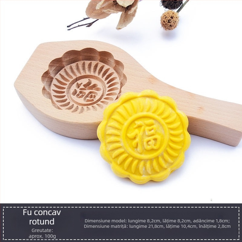 Formă circulară din silicon pentru aluat de chifle aburite, mooncakes și fursecuri | stil chinezesc