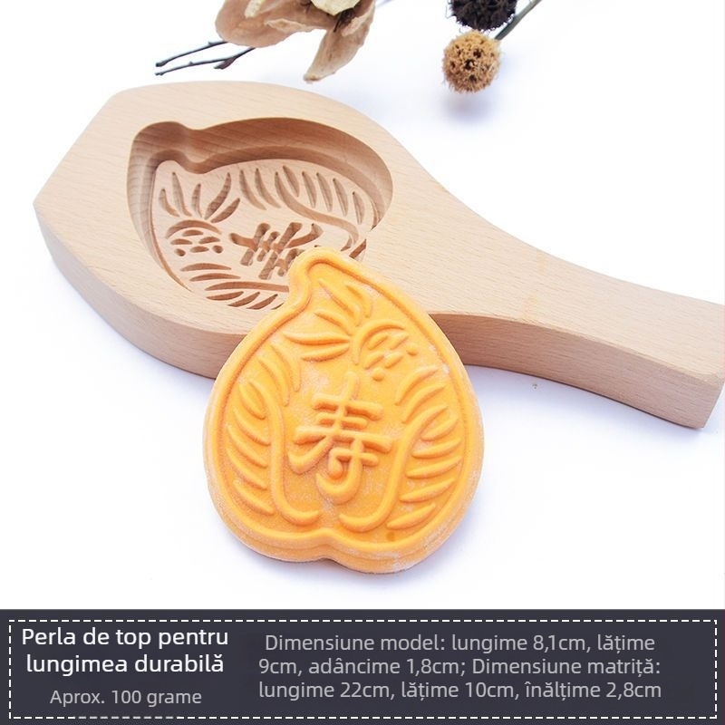 Formă circulară din silicon pentru aluat de chifle aburite, mooncakes și fursecuri | stil chinezesc