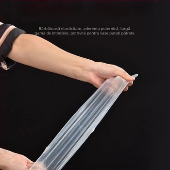 Unique capac universal pentru bol din sticlă, transparent și etanș, rotund pentru bucătărie
