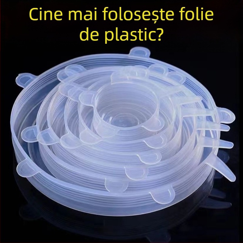 Unique capac universal pentru bol din sticlă, transparent și etanș, rotund pentru bucătărie