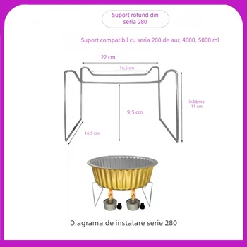 Set mini suport pentru hot pot de unică folosință, cu cutie de prânz din folie de aluminiu și boluri din folie de aluminiu