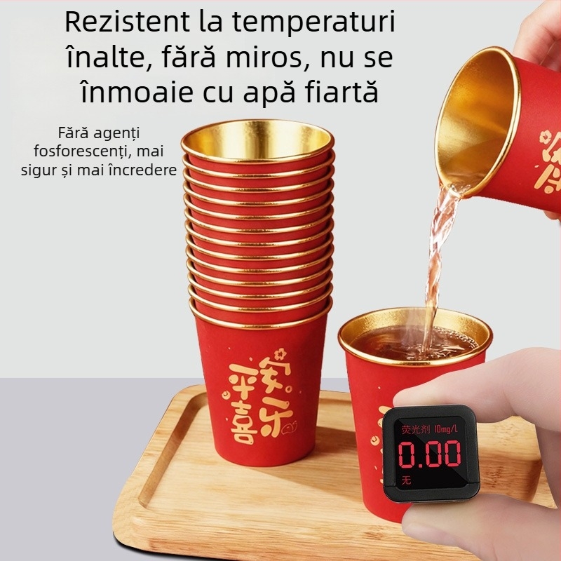 Set de veselă de unică folosință — boluri din hârtie Kraft, folie de aluminiu, hârtie acoperită alimentară, pachet de 10, formă rotundă
