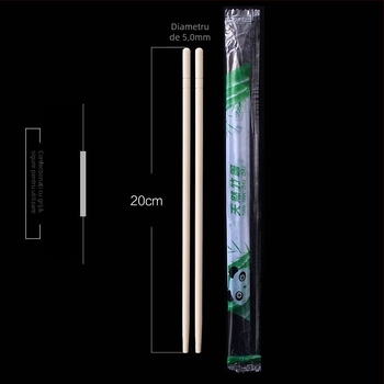 Bețișoare de unică folosință din bambus, stil chinezesc; 800–1600 perechi pe lot; imprimare logo disponibilă; nu sunt compatibile cu cuptorul cu microunde