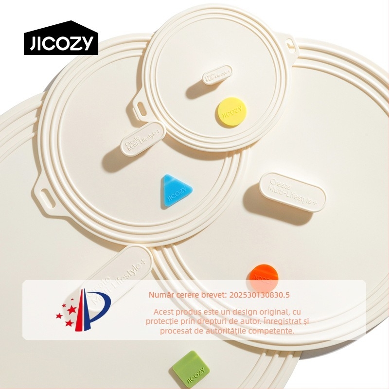 Capace din silicon alimentar pentru oale, boluri, farfurii și cești, anti-strop în cuptorul cu microunde, etanșe, reutilizabile.