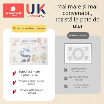 Covoraș de masă de unică folosință pentru copii, pătrat, model desen animat, din hârtie din fibre de lemn
