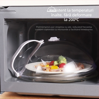 Capac de încălzire pentru cuptor cu microunde, rezistent la ulei și stropire, material plastic, stil modern simplu, rezistență la temperaturi înalte