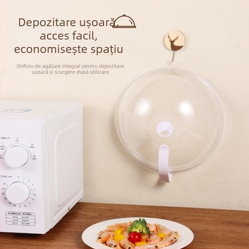 Capac de încălzire pentru cuptor cu microunde, rezistent la ulei și stropire, material plastic, stil modern simplu, rezistență la temperaturi înalte