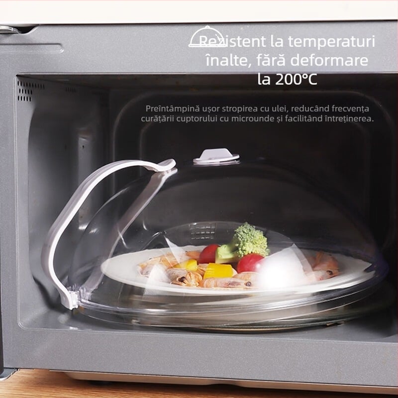 Capac de încălzire pentru cuptor cu microunde, rezistent la ulei și stropire, material plastic, stil modern simplu, rezistență la temperaturi înalte
