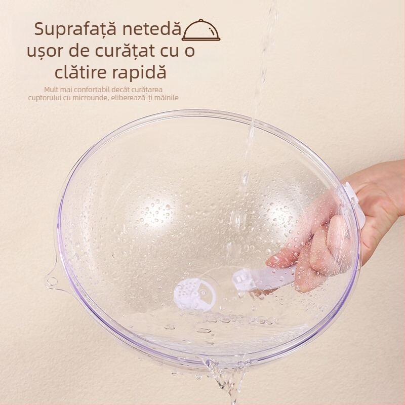 Capac de încălzire pentru cuptor cu microunde, rezistent la ulei și stropire, material plastic, stil modern simplu, rezistență la temperaturi înalte