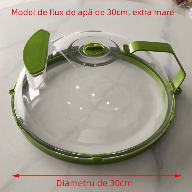 Capac de microunde anti-stropire, plastic termorezistent pentru încălzire și păstrarea prospețimii alimentelor; rezistent la ulei; brand Hui qisi; stil modern simplu (Material: plastic; Brand: Hui qisi; Stil: modern simplu)
