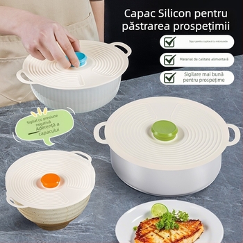 Capac din plastic pentru farfurii, boluri și oale — protecție împotriva stropilor în microunde, praf și insecte, de calitate alimentară.