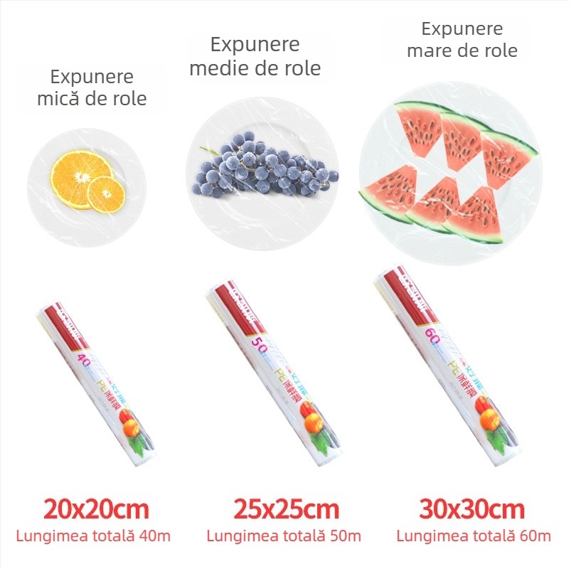 Okiss folie de unică folosință pentru alimente – de calitate alimentară, rezistentă la temperaturi -60°C până la 100°C, 1 bucată