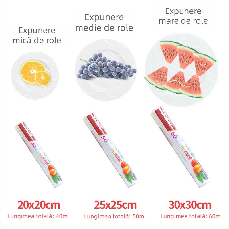 Okiss folie de unică folosință pentru alimente – de calitate alimentară, rezistentă la temperaturi -60°C până la 100°C, 1 bucată