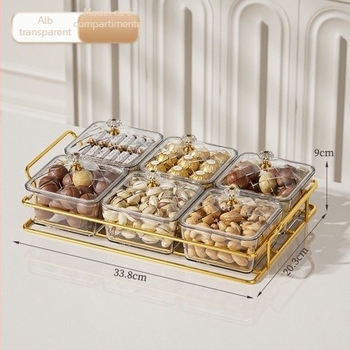 Tavă rotativă din plastic, cu mai multe niveluri, în stil Nordic, pentru preparate fierbinți și garnituri