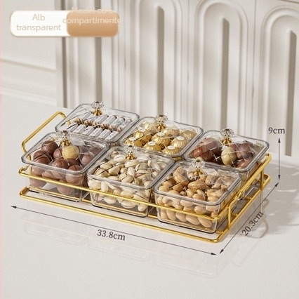 Tavă rotativă din plastic, cu mai multe niveluri, în stil Nordic, pentru preparate fierbinți și garnituri