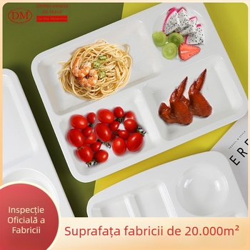 Tavă melamină divizată pentru fast-food, pătrată, 4-6 compartimente, îngroșată, personalizabilă cu logo