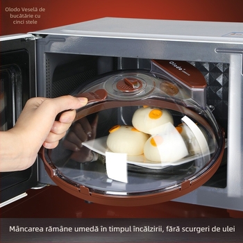 Orado capac pentru microunde pentru încălzire, rezistent la temperaturi înalte, anti-stropi, conform pentru alimente, capac din plastic transparent pentru păstrarea prospețimii