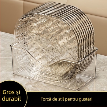 Farfurie rotundă din plastic pentru oase și gustări, design simplu, unicolor, nu este potrivită pentru cuptorul cu microunde