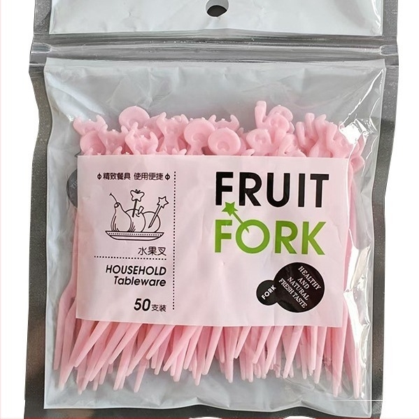 Furculiță de fructe de unică folosință, culoare solidă, pentru adulți, stil modern minimalist, plastic (Culoare solidă; Pentru adulți; Stil modern minimalist)