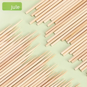 Scobitori din bambus pentru fructe, set ambalat în cutie, Bamboo Jule, culoare solidă, pentru adulți