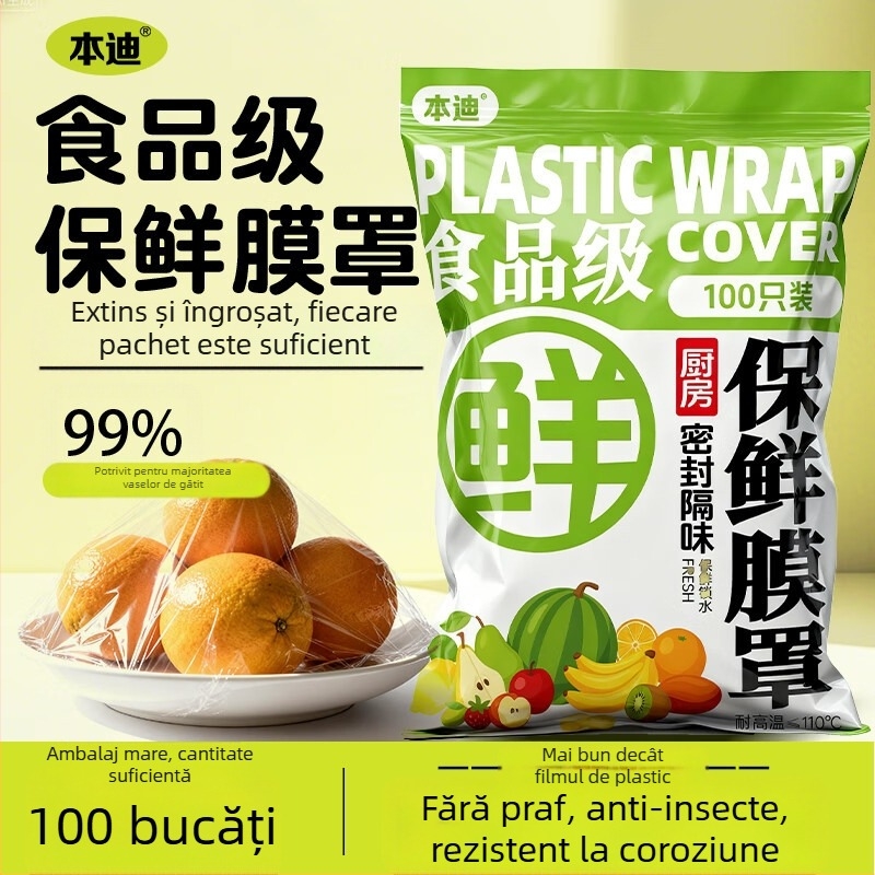 Capace din plastic pentru folie alimentară – de unică folosință, rezistente la praf, pentru uz casnic, 1 bucată, durată de viață 3 ani