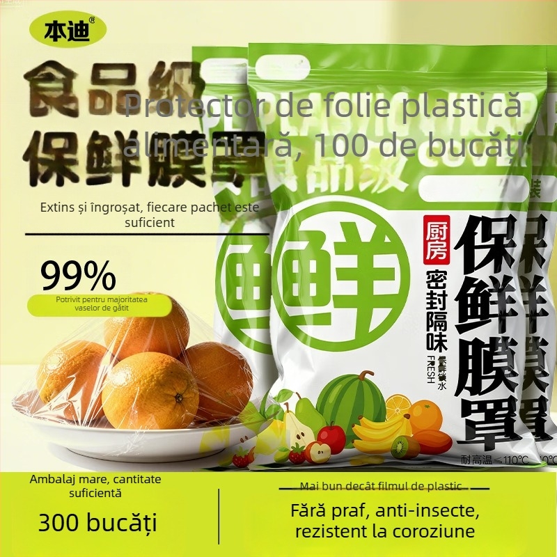 Capace din plastic pentru folie alimentară – de unică folosință, rezistente la praf, pentru uz casnic, 1 bucată, durată de viață 3 ani