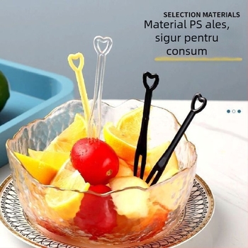 Furculiță de fructe din plastic – Five Excellent Families, Stil chinezesc nou