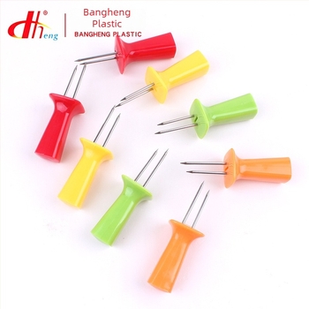 DHENG Furculiță de fructe cu mâner PP și vârfuri din oțel inoxidabil — grătar în aer liber, model DH-D10