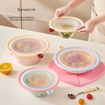Capac de silicon pentru păstrarea prospețimii alimentelor – etanș, compatibil cu microunde, protecție împotriva stropilor, izolație termică, compatibil cu mașina de spălat vase