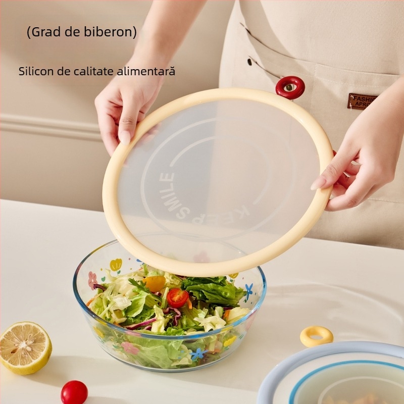 Capac de silicon pentru păstrarea prospețimii alimentelor – etanș, compatibil cu microunde, protecție împotriva stropilor, izolație termică, compatibil cu mașina de spălat vase