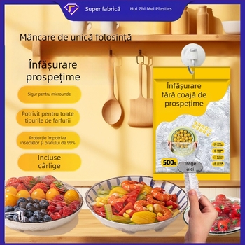 Capac pentru folie alimentară montat pe perete, de unică folosință, clasă alimentară, plastic, pentru resturi, capac pentru bol, protecție împotriva prafului, 12+ bucăți