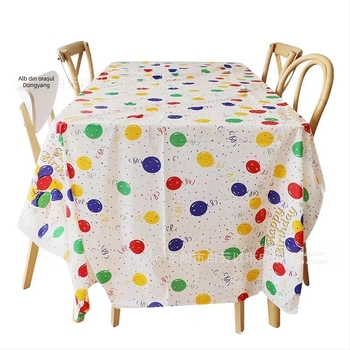 Masă de unică folosință, dreptunghiulară, pentru petreceri de naștere, din plastic, decor de scenă în stil Instagram