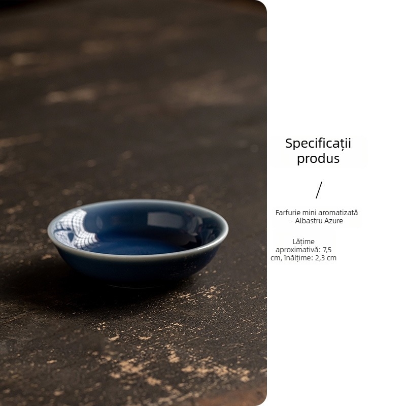 Farfurie mică din ceramică, rotundă, compatibilă cu microunde, imprimare de logo, personalizare disponibilă