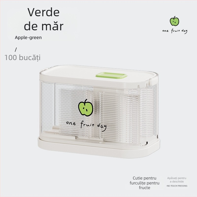 Furculiță de fructe din plastic, stil japonez, model desen animat pentru adulți