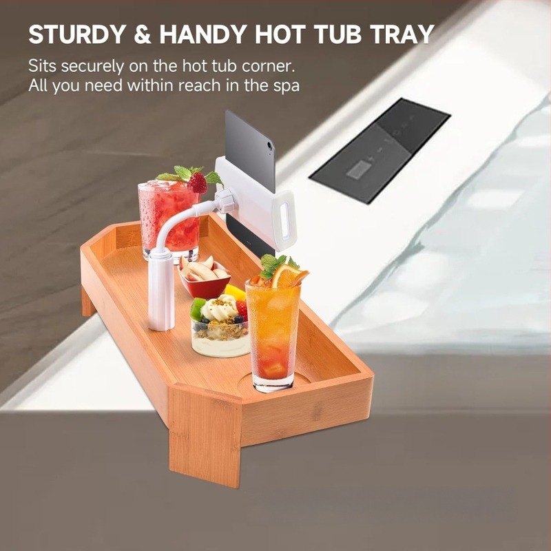 Raft de baie din lemn, în stil european – suport de masă pentru baie, 1 nivel, multifuncțional, potrivit pentru alimente, cărți și altele